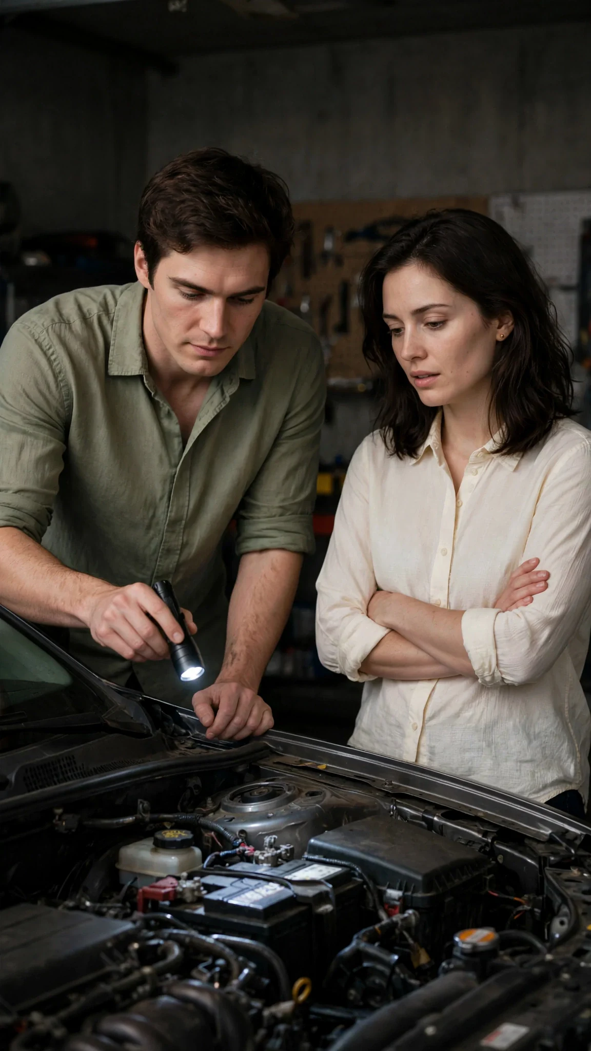 Rory says he knows and checks the battery.