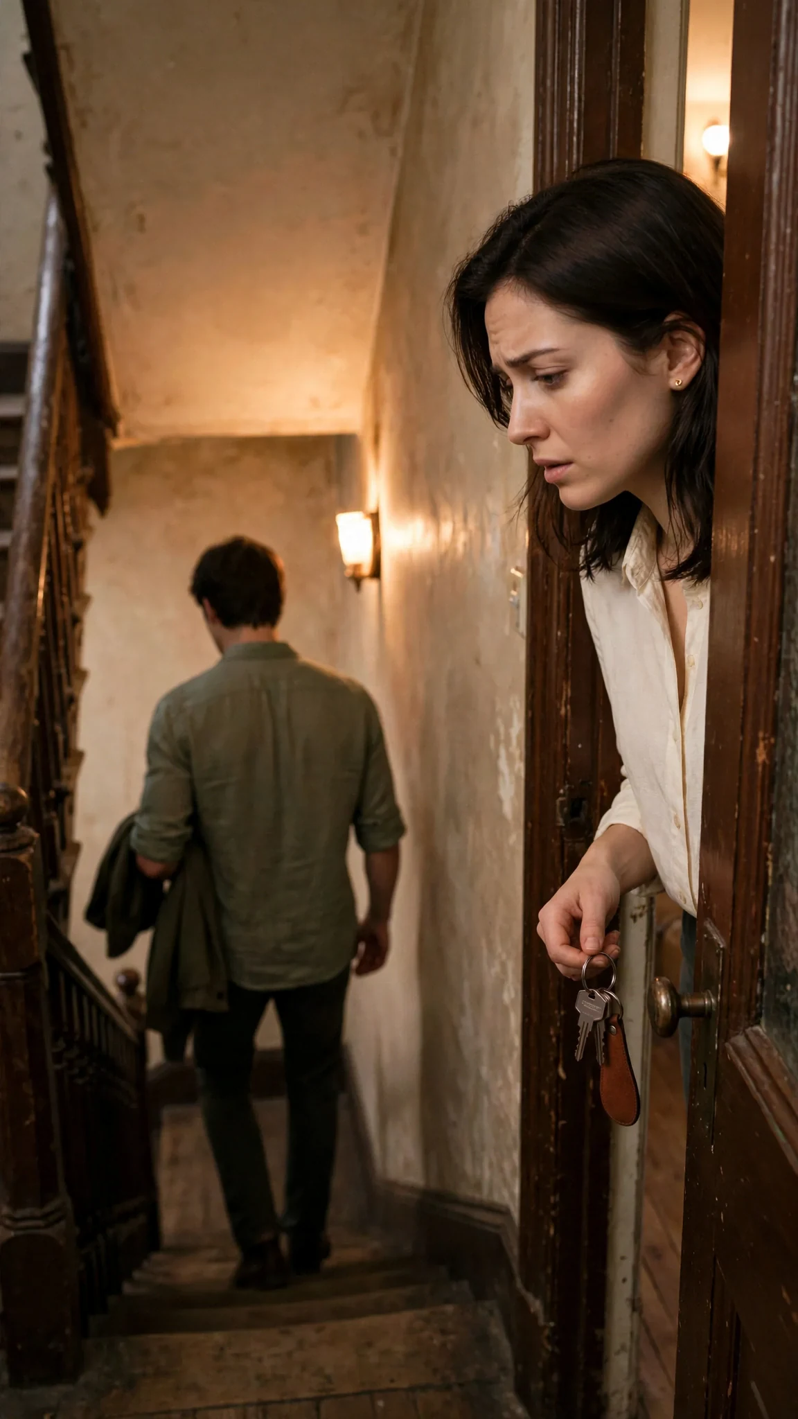 Rory leaves Maris at her studio door without asking to come in.