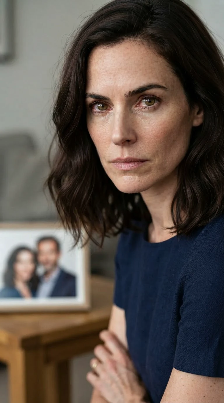 Lena stands still, a hard realization settling on her face.