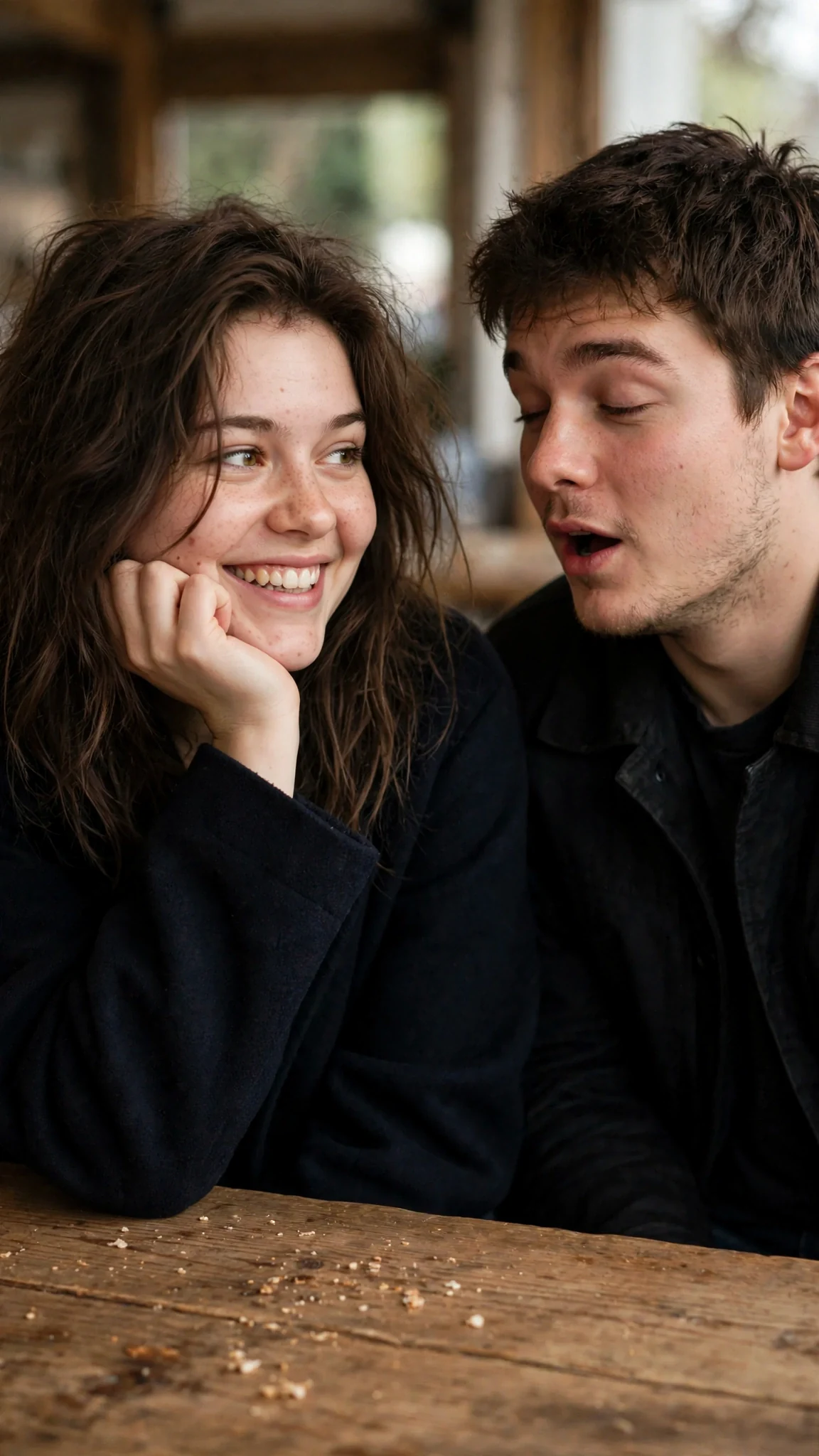 Nell grins at Cormac, chin propped on her hand, entirely unbothered.
