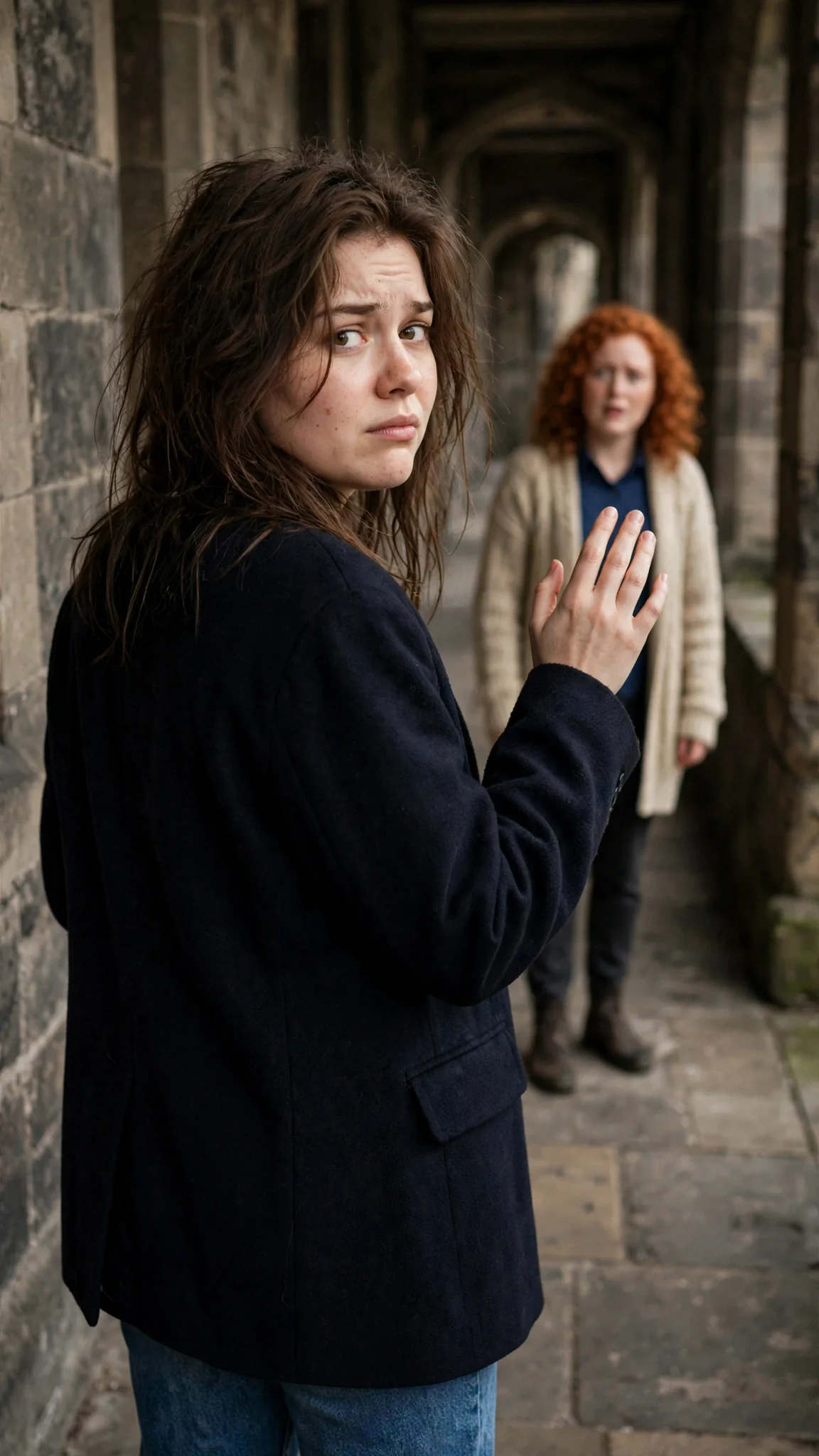 Nell walks away from Tilda toward her room, thinking.