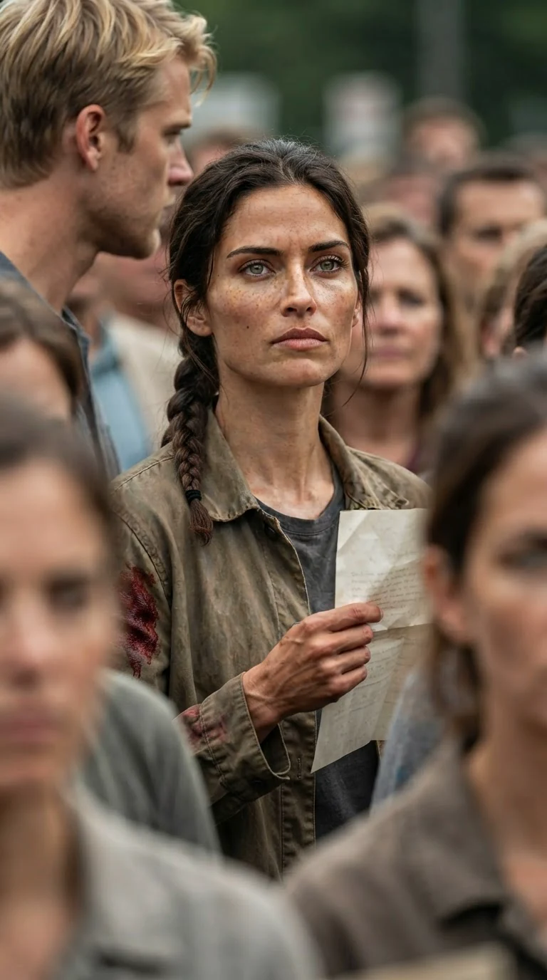 Nessa stands upright with blood on her sleeve, staring straight at Dax.