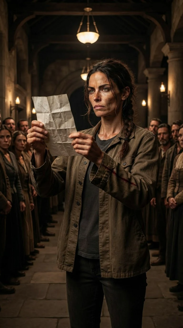 Nessa stands alone in the middle of the hall, holding the promise with blood on her sleeve.