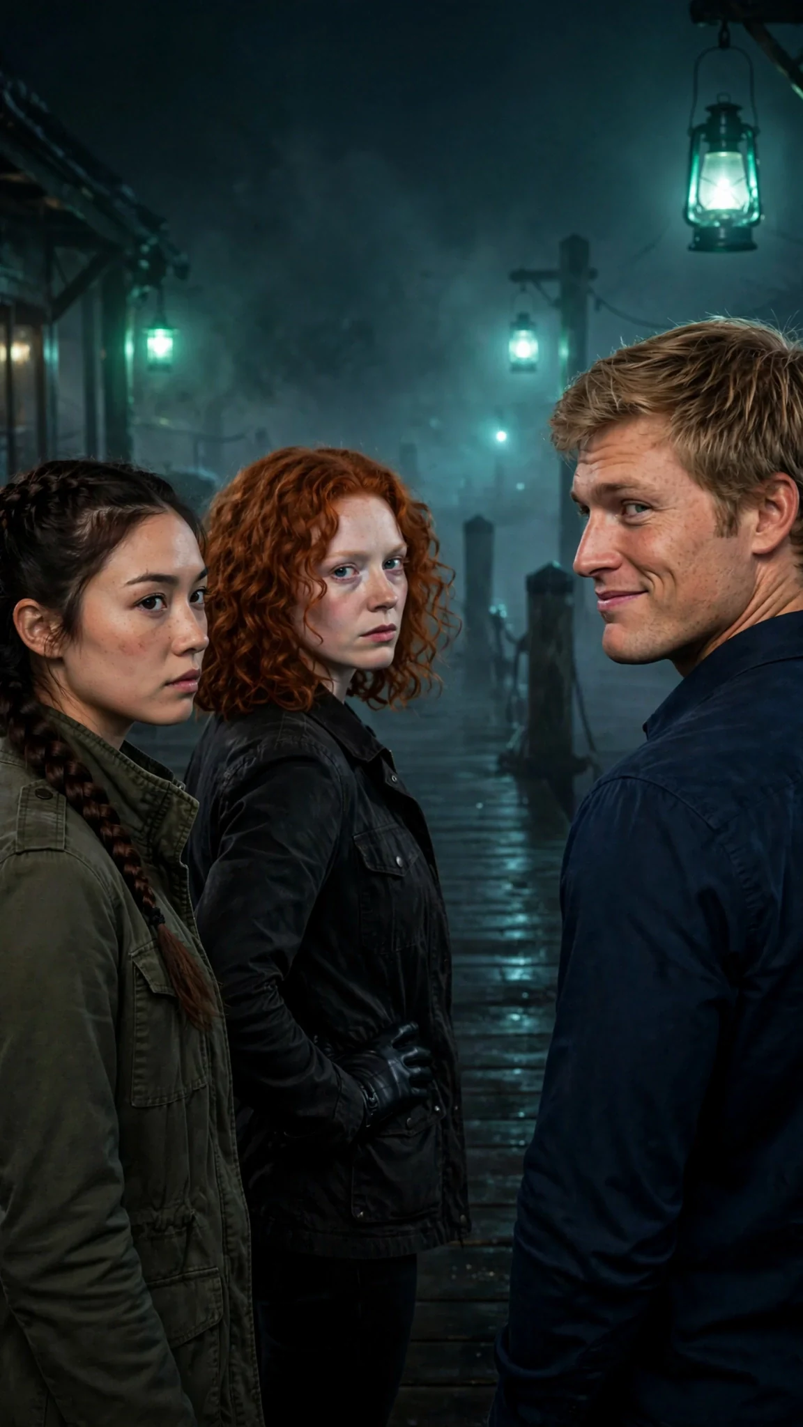 Dax smirks on the dock while Nessa looks at him with nothing in her eyes.
