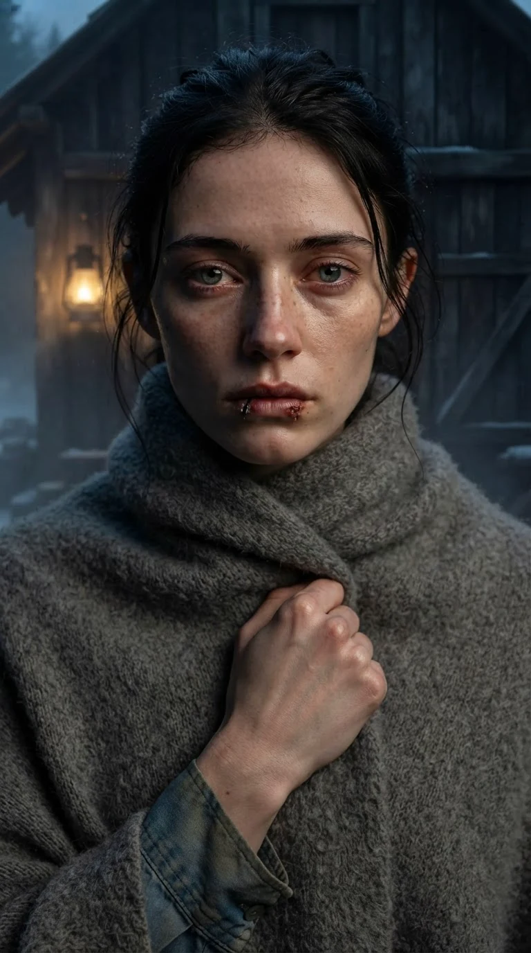 Fenna's face twists with anger as she fights the wolf howling inside her chest.
