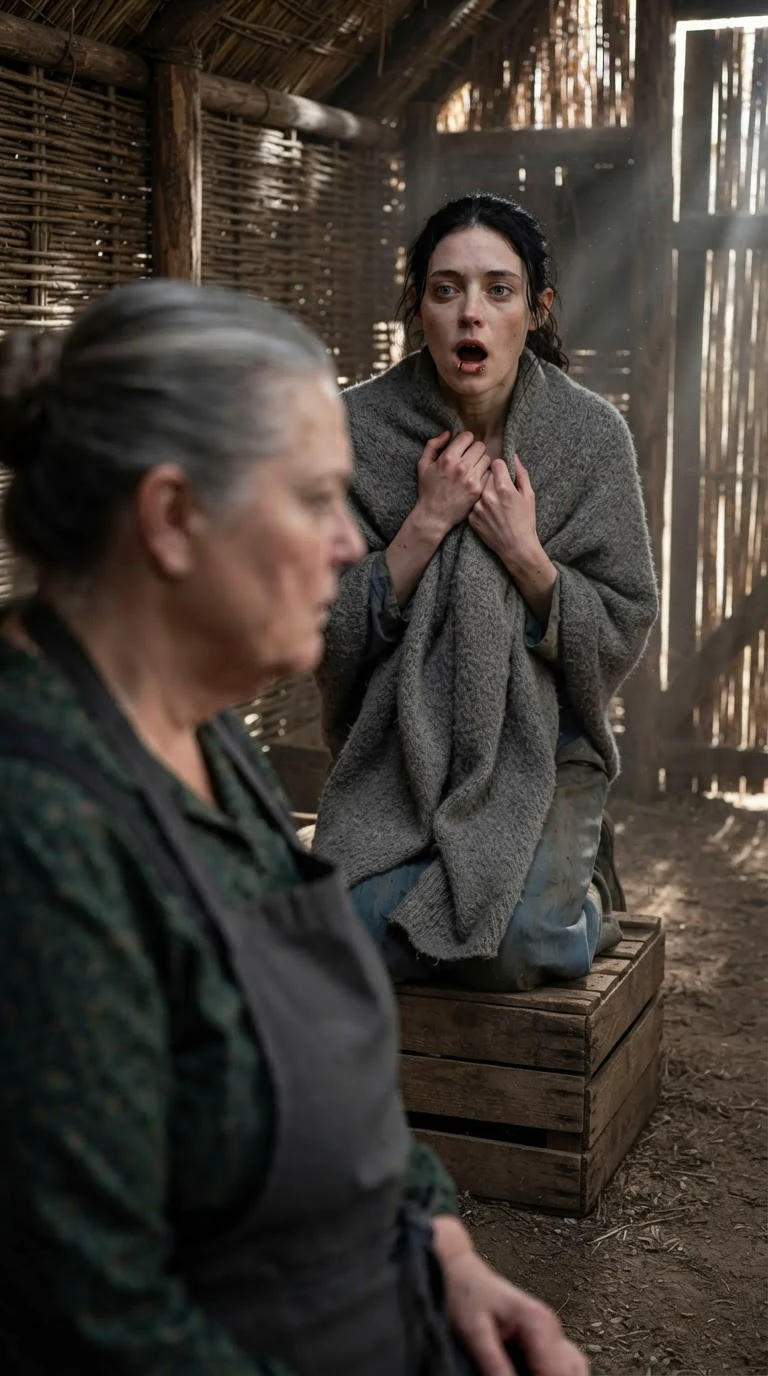 Fenna stands up fast, holding her shawl, staring at her aunt.