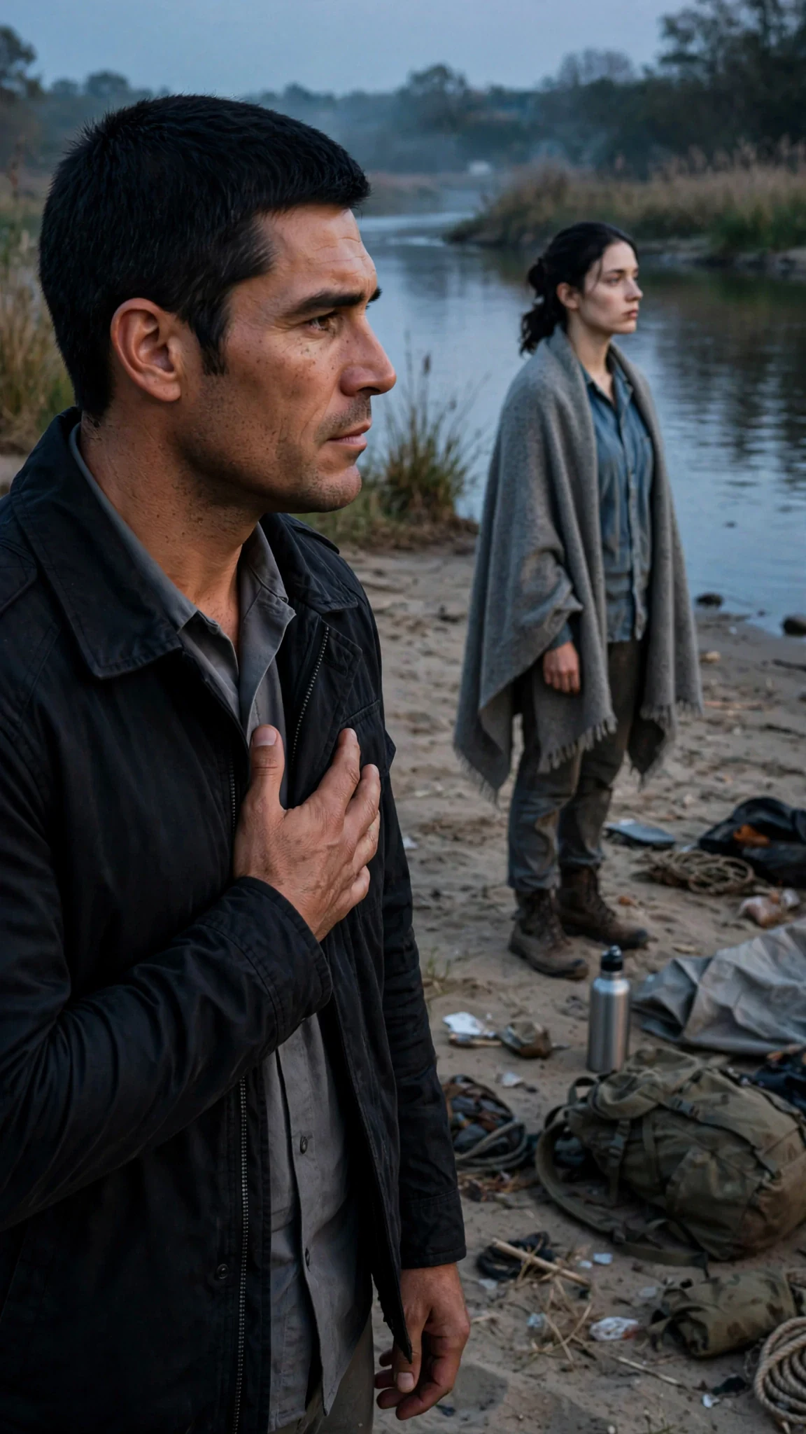 The Alpha half turned away, one hand pressed to his chest, staring at the woman's still face.