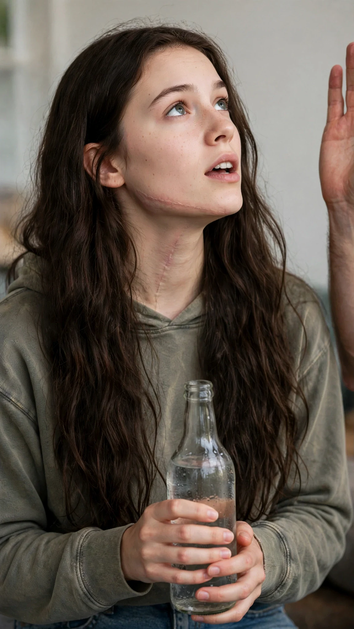Sienna lifts her chin and says yes, her hands still trembling on the bottle.