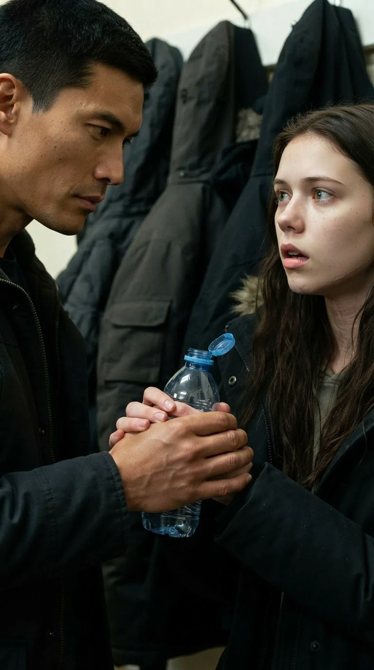 Cato's big warm hand covers hers on the bottle and turns the cap, then lets go.