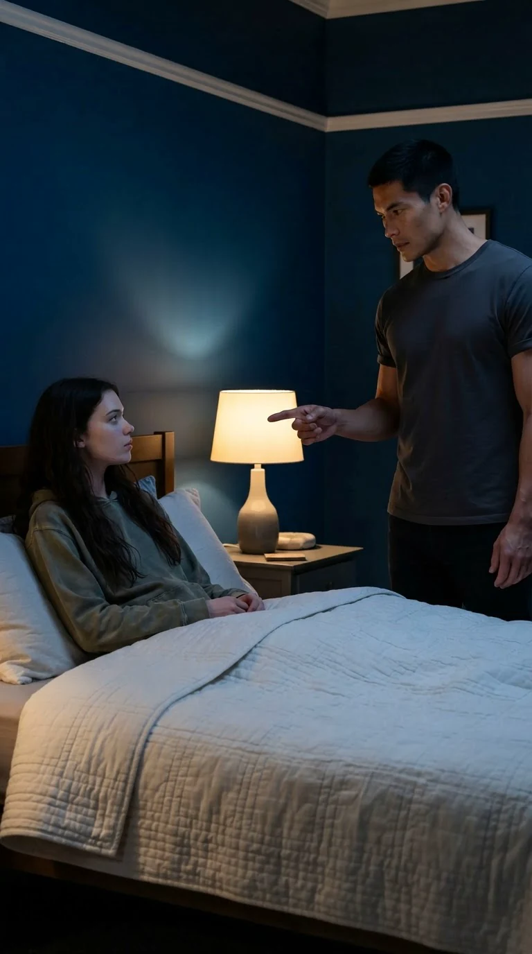 Cato points at the far end of the bed and waits, Sienna gives a small nod.