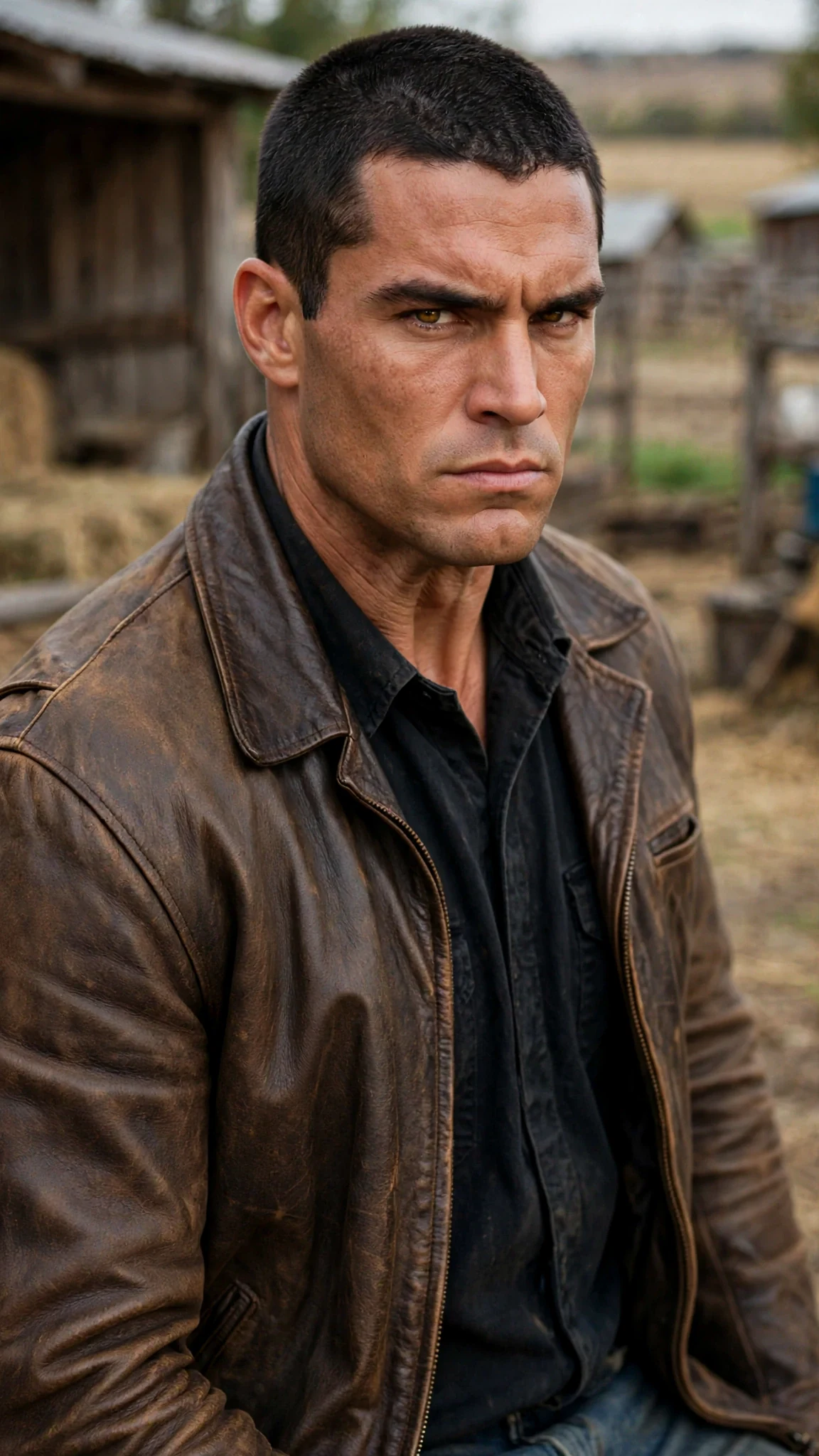 The alpha's tense face, eyes locked across the yard, veins standing in his neck.