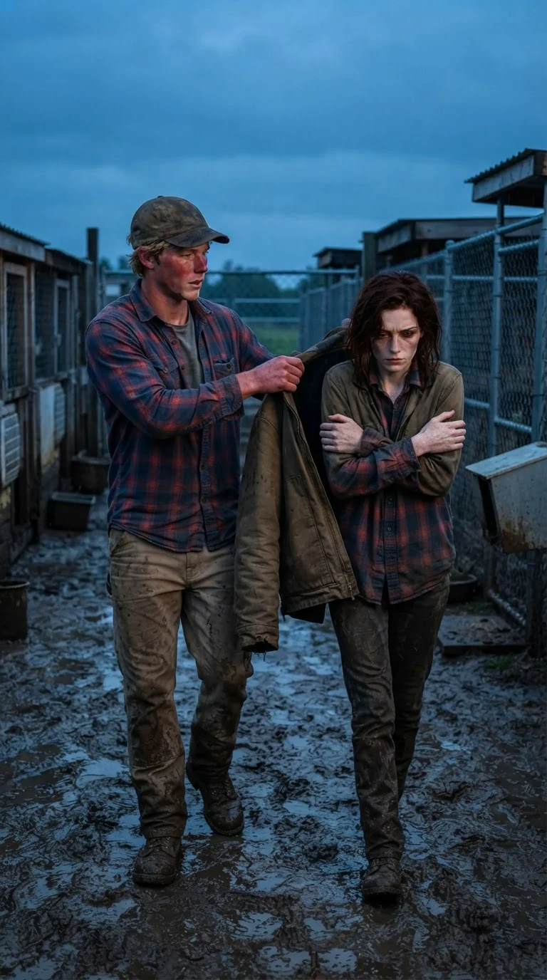 Cobb falls into step beside Garnet and holds out his flannel jacket while she shivers.