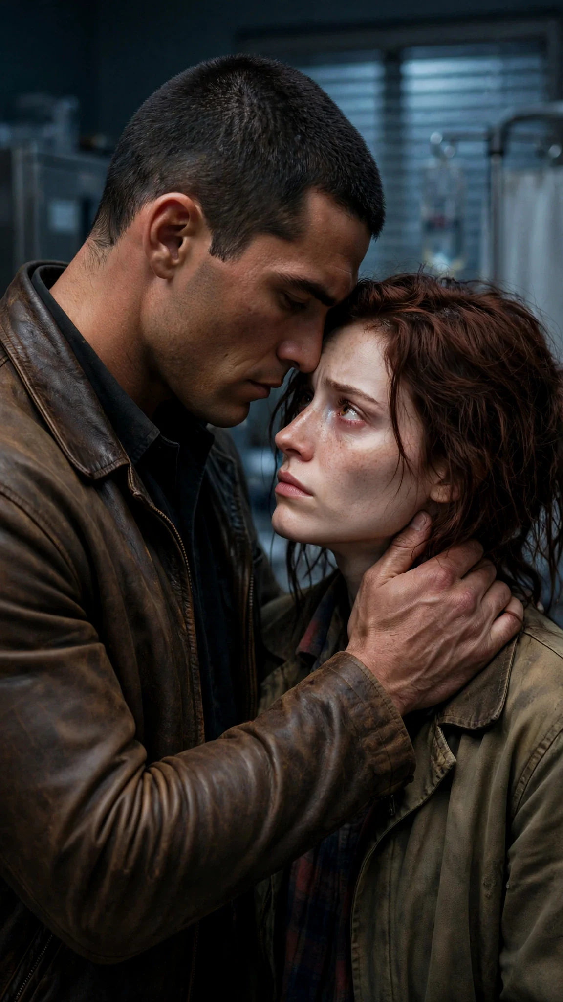 Rhett holds Garnet's neck and gives her a cold warning.