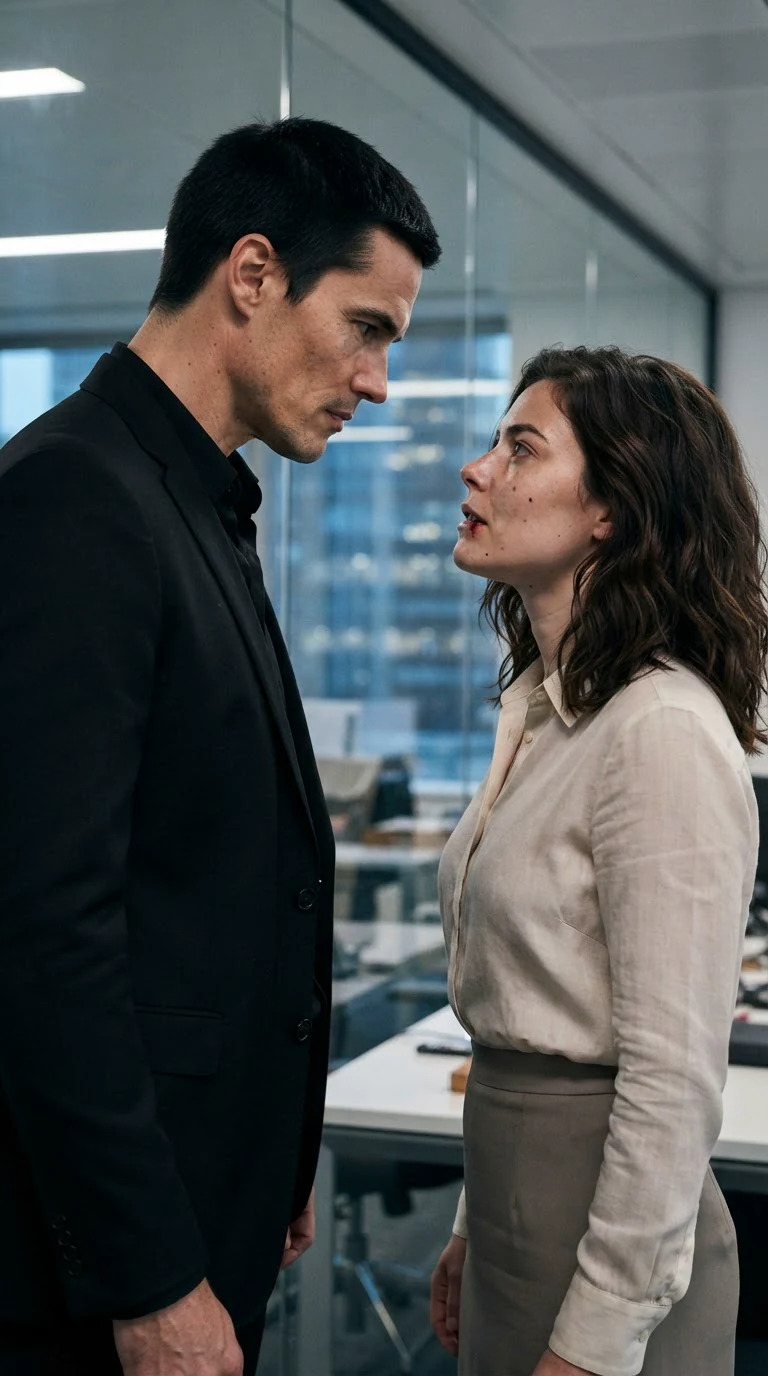 Dominic gives Sasha an order with a cold stare.