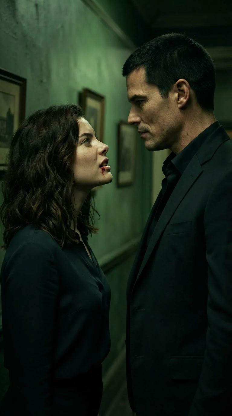 Sasha lifts her chin at Dominic in the green room.