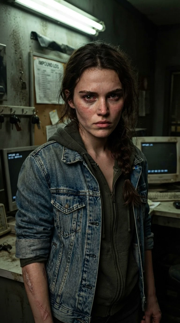 Close on Lainey's face as she swears at the empty office.