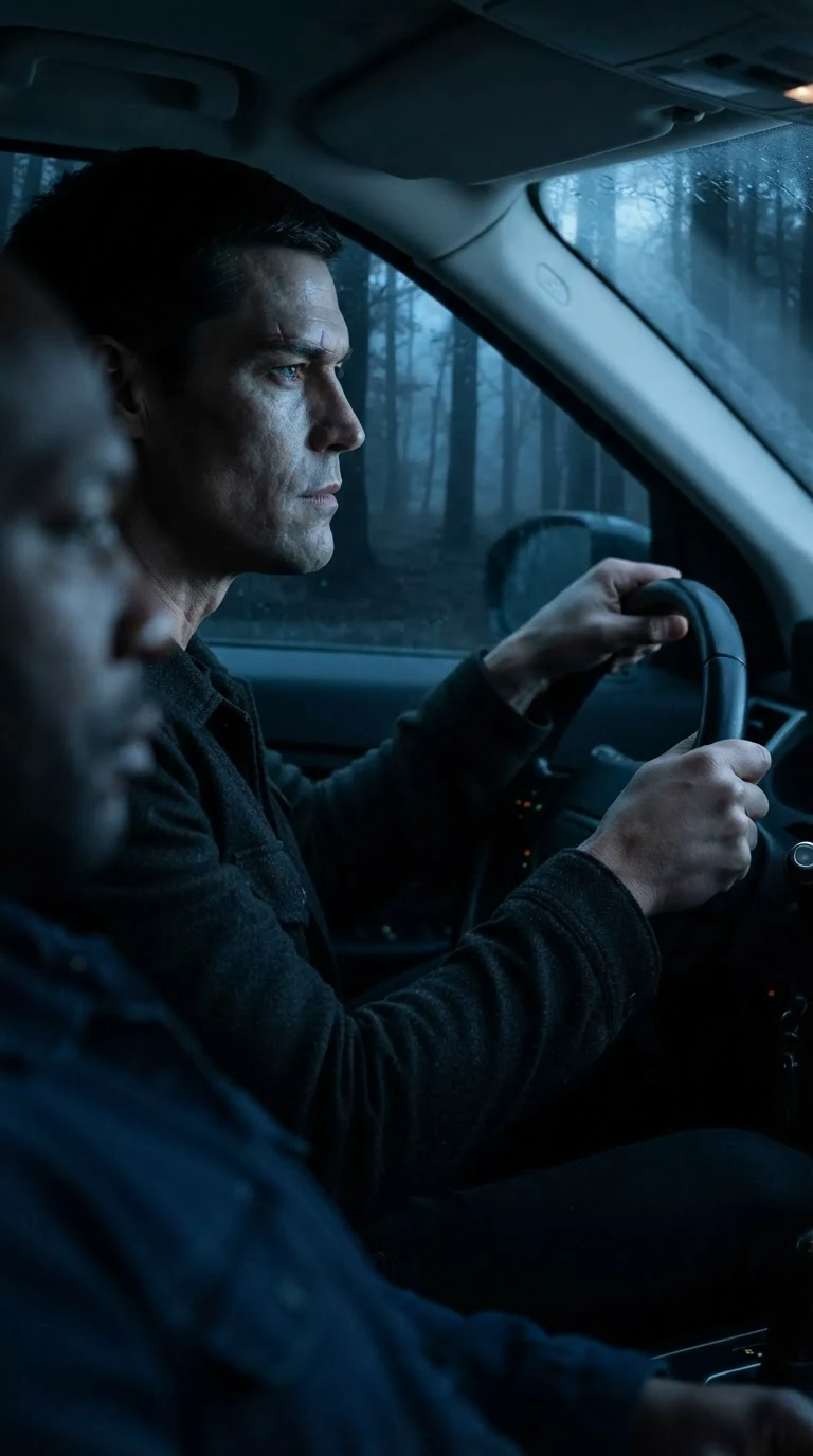 Axton stares out the windshield, hands still on the wheel, as he explains when he knew.