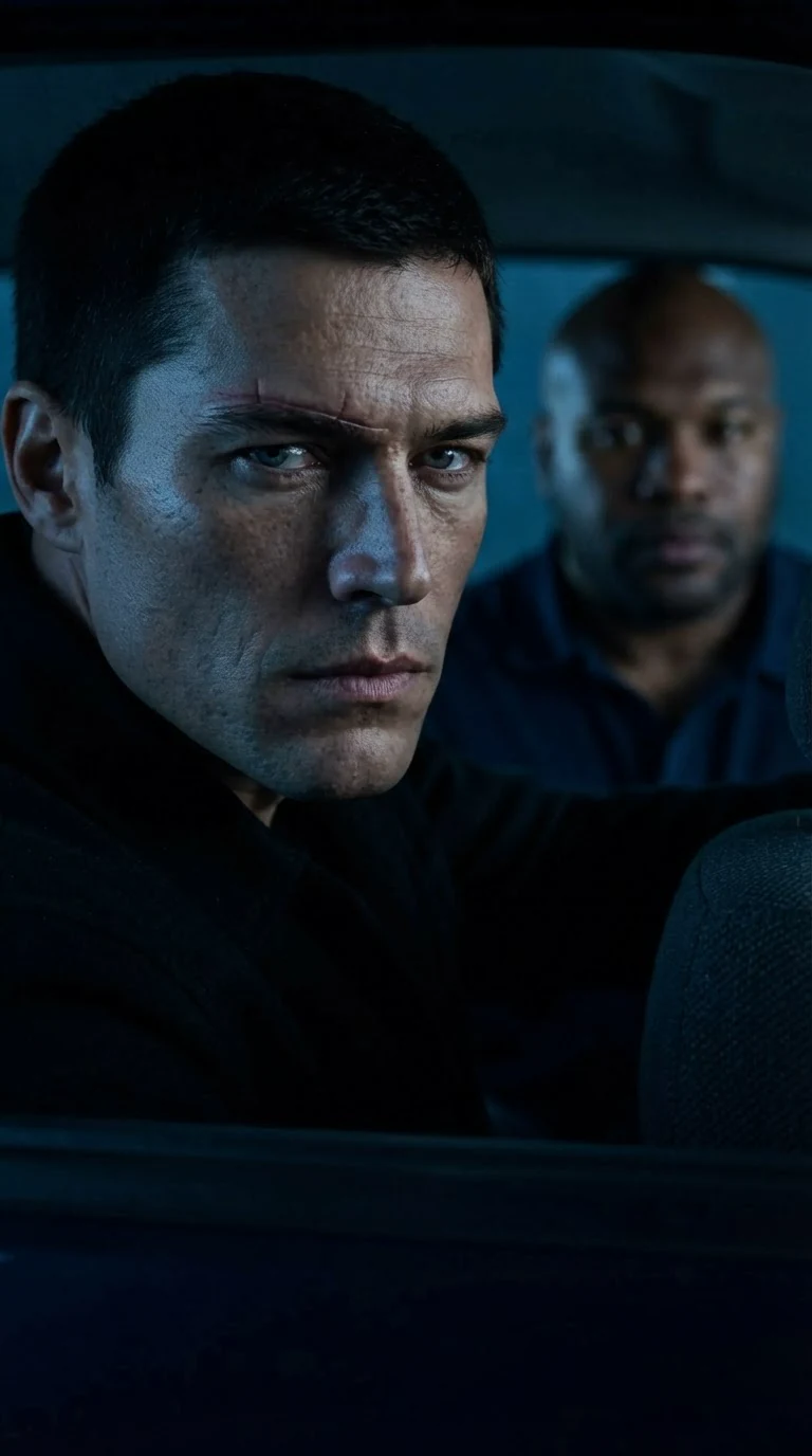 Axton turns slowly toward Tate, his expression going cold and dangerous.