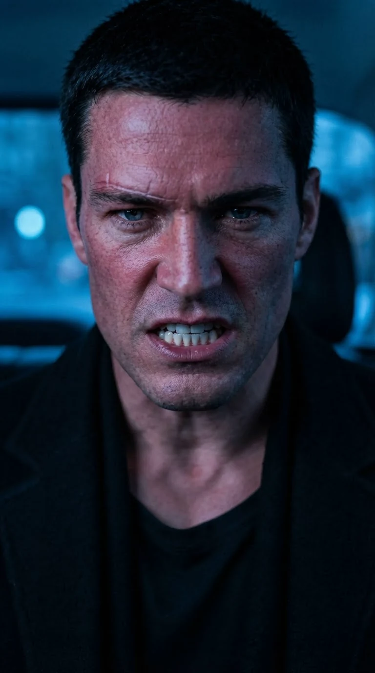 Axton's face changes at the mention of Vernon, a growl building in the small cab.