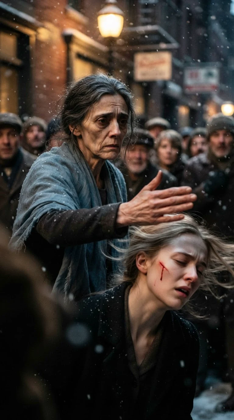 Siv's hand cracks across Linnea's face, blood on her cheek.