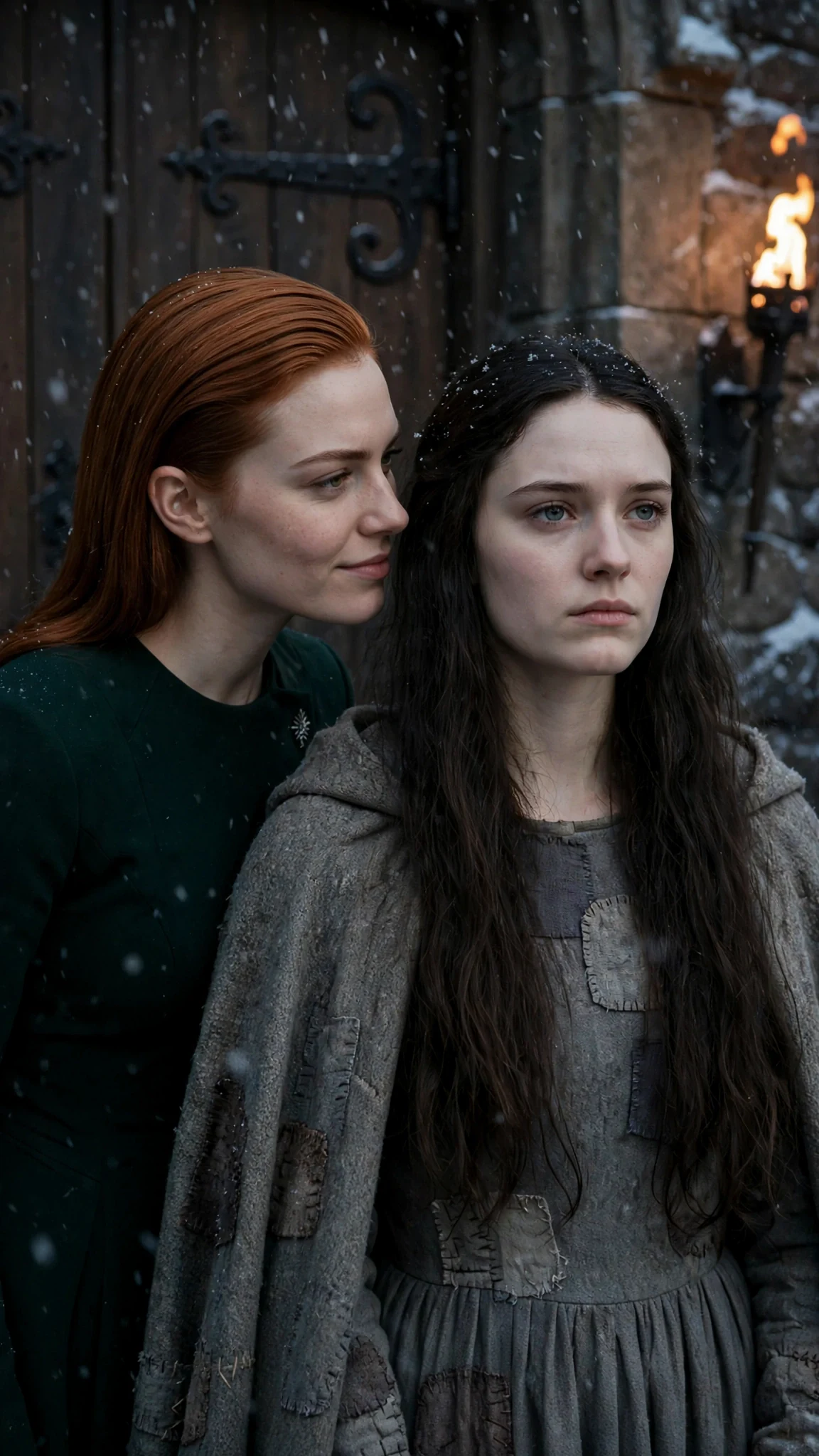 The copper-haired woman speaks close to Linnea's ear, her eyes cold.