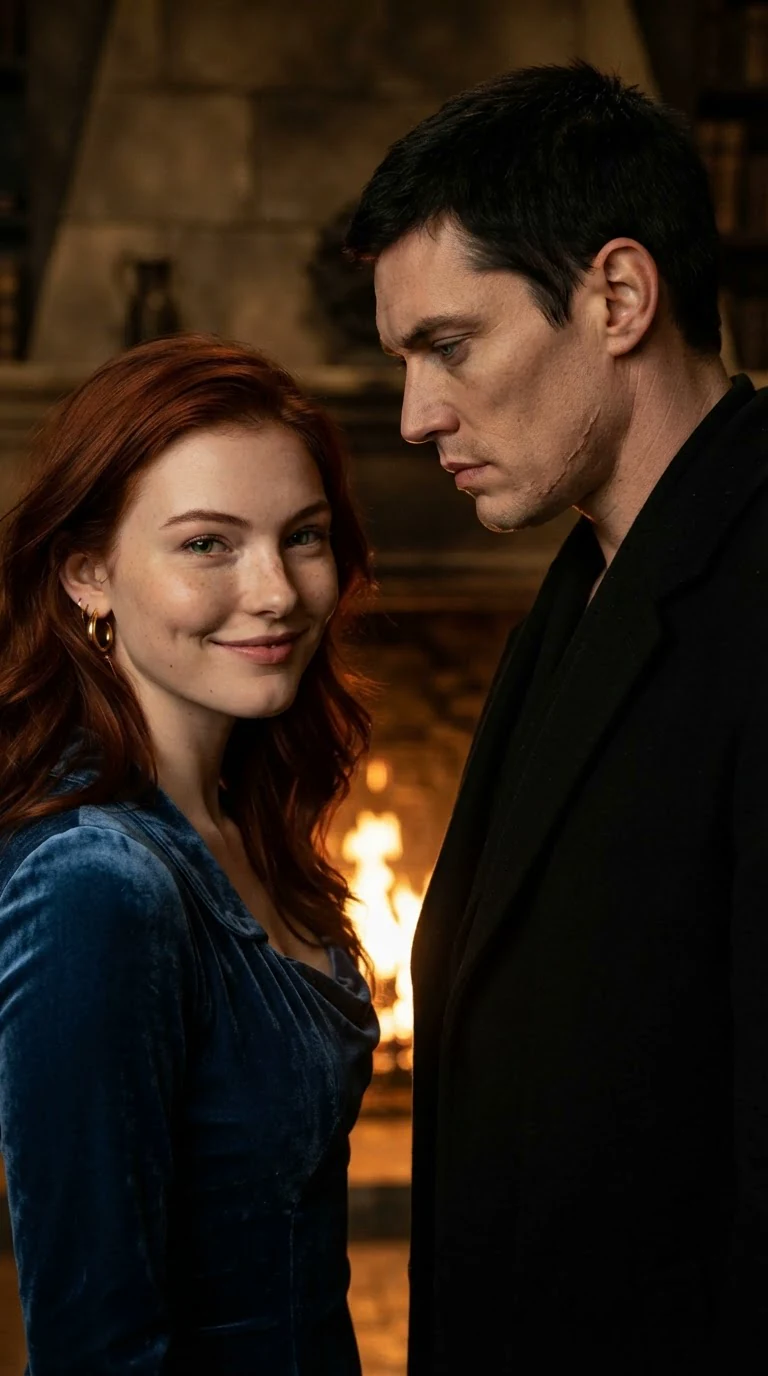 The auburn-haired woman smiles up at the Alpha, and his cold grey eyes ask about the welts and blood.