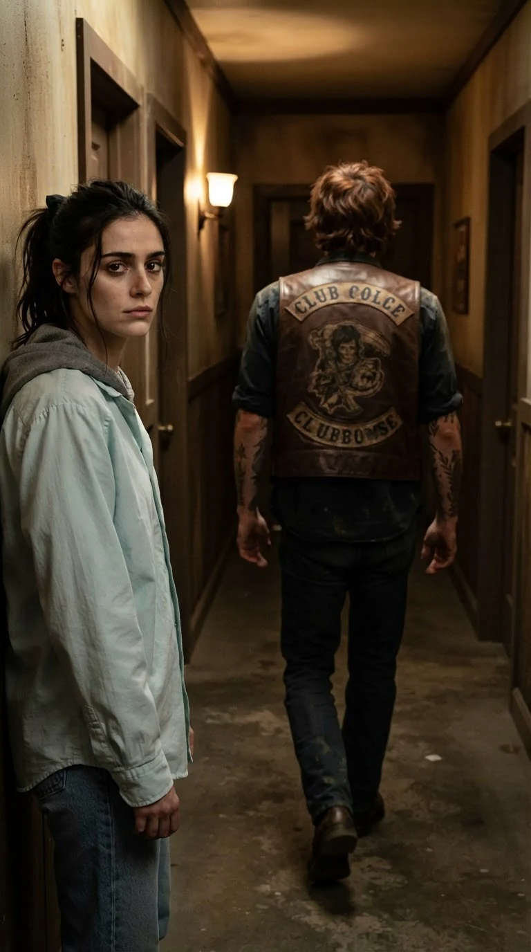 Rhys walks out of the clubhouse room without looking back.