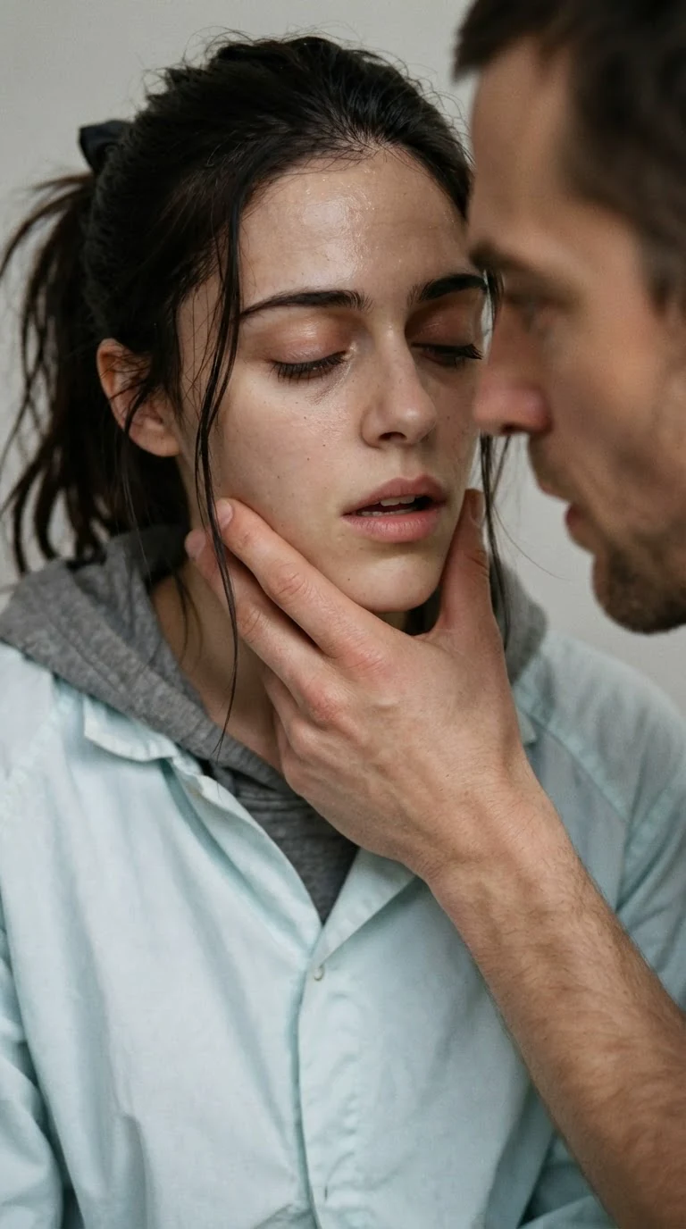 Dara's face wrecked, Kade's hand on her jaw.
