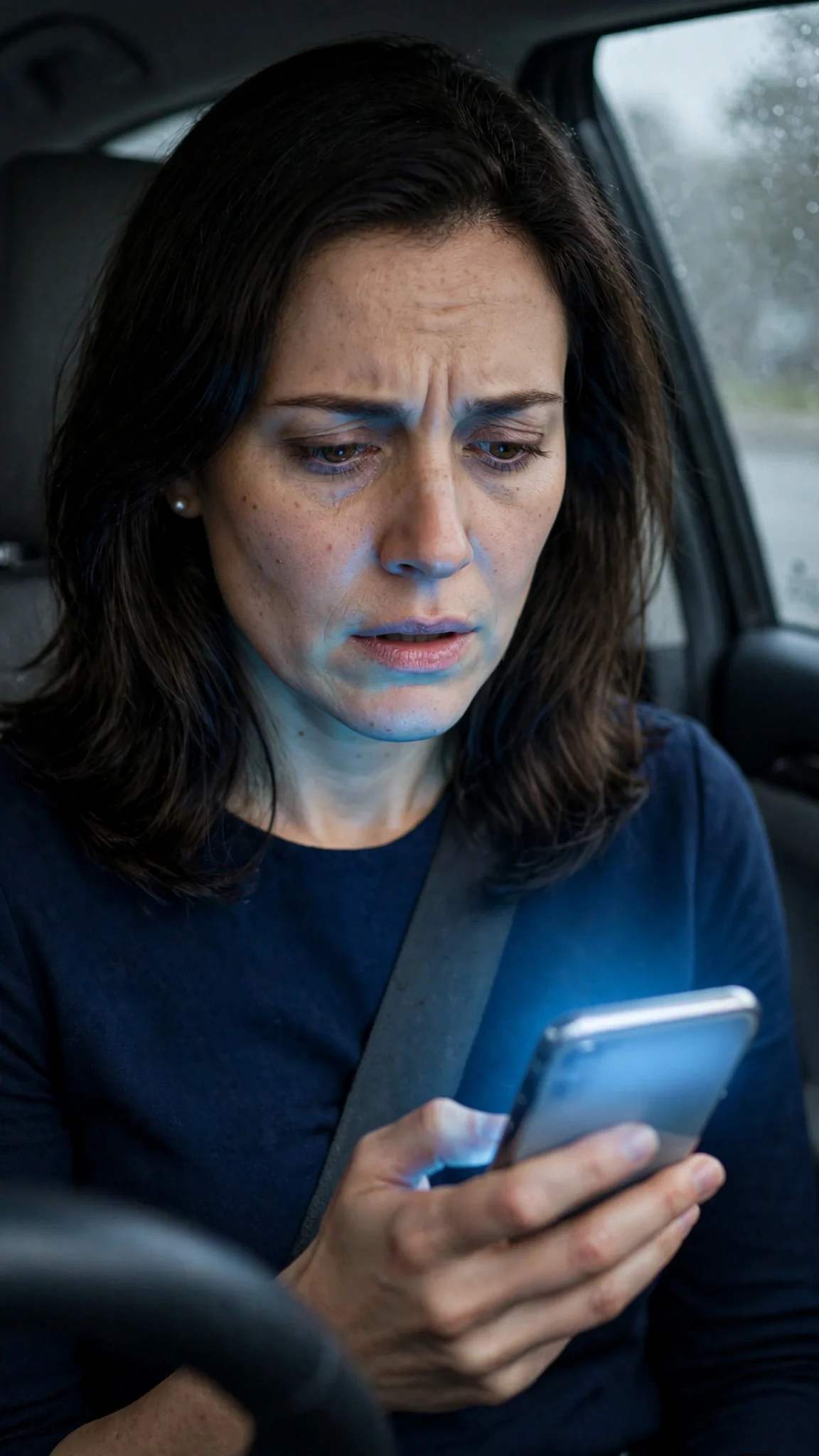 Camille looks down at her phone glowing with two lines from Elias.