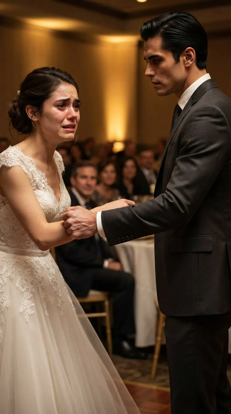 Dante's hand closes around Lola's wrist and her face twists in pain.