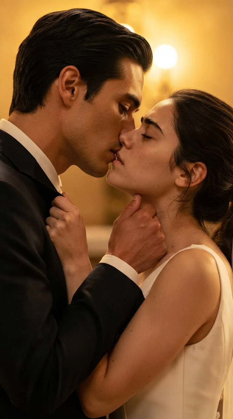 Lola leans into the kiss, her hand curling into his jacket, her eyes shut.