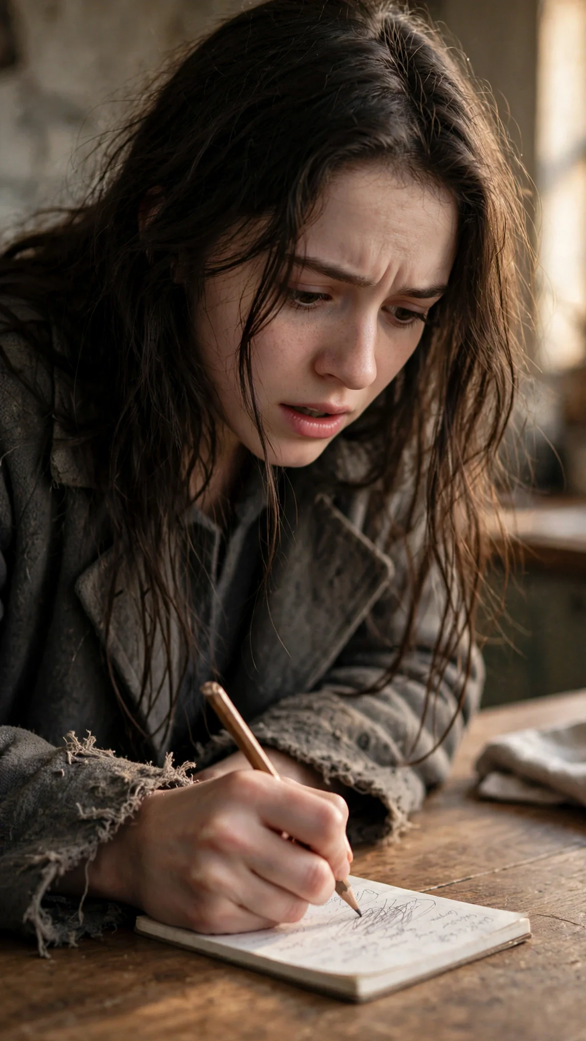 The young woman writes again on her pad, listing what she can offer.