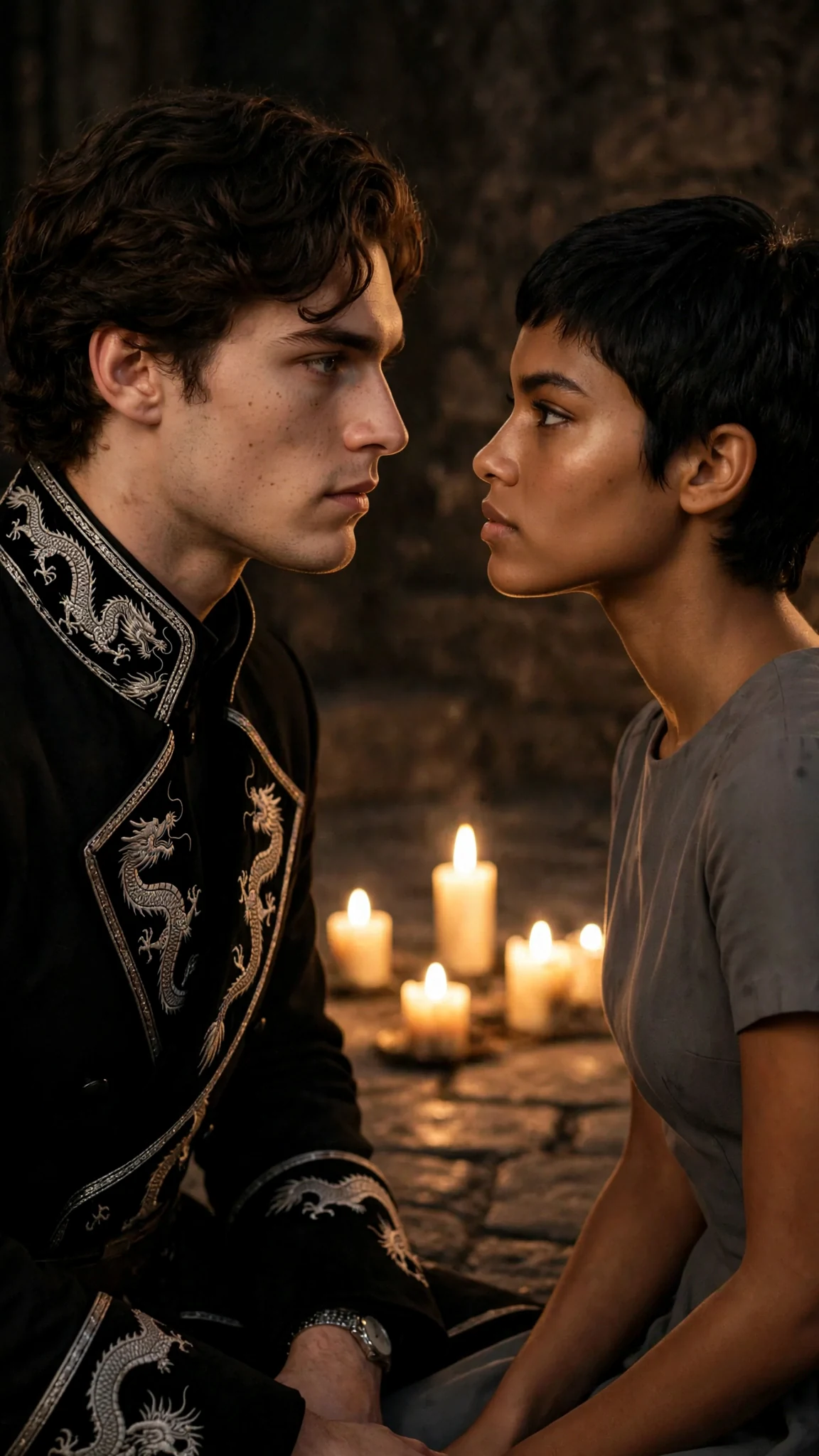 The prince leans closer, eyes on hers, and she does not step back.