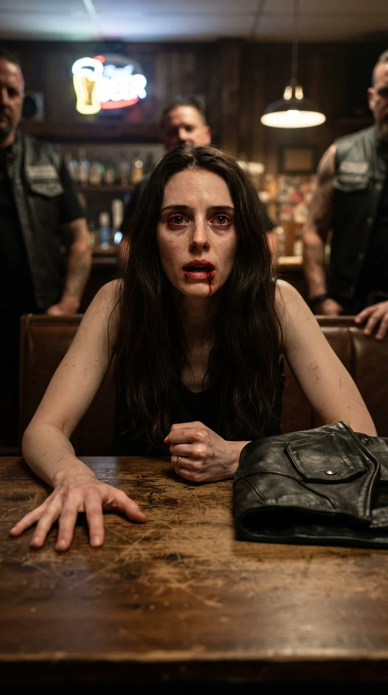 A woman gasps back to herself in the bar, gripping the table with the ring in her fist.