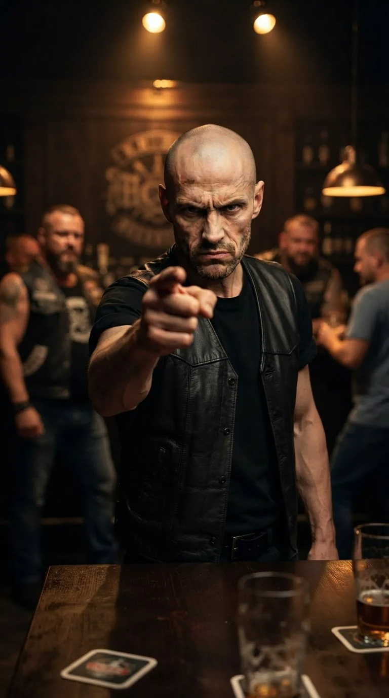 Cutter stands at his table and jabs a finger toward Corrie.