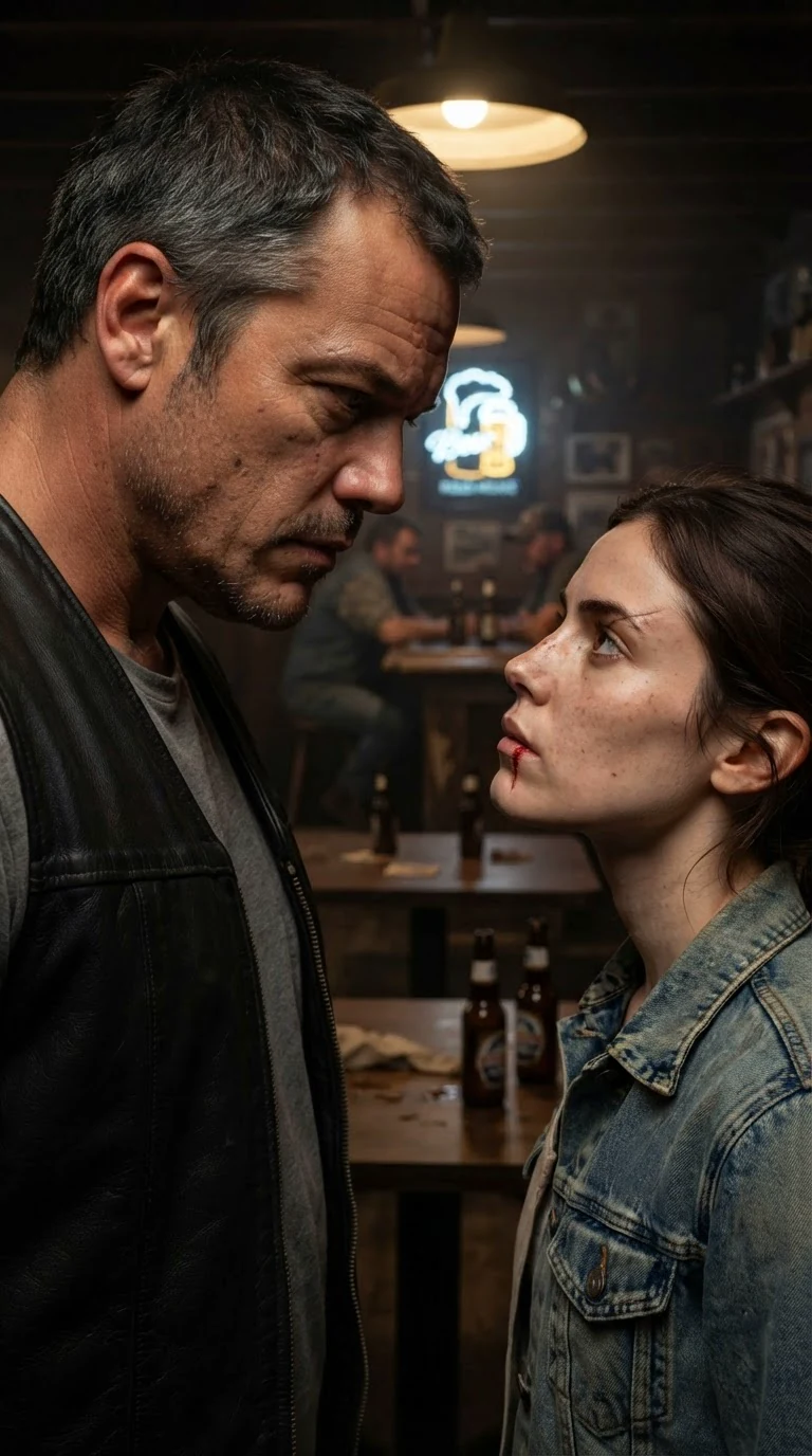 Riggs and Dahlia hold each other's stare as he says her check is waived for now.