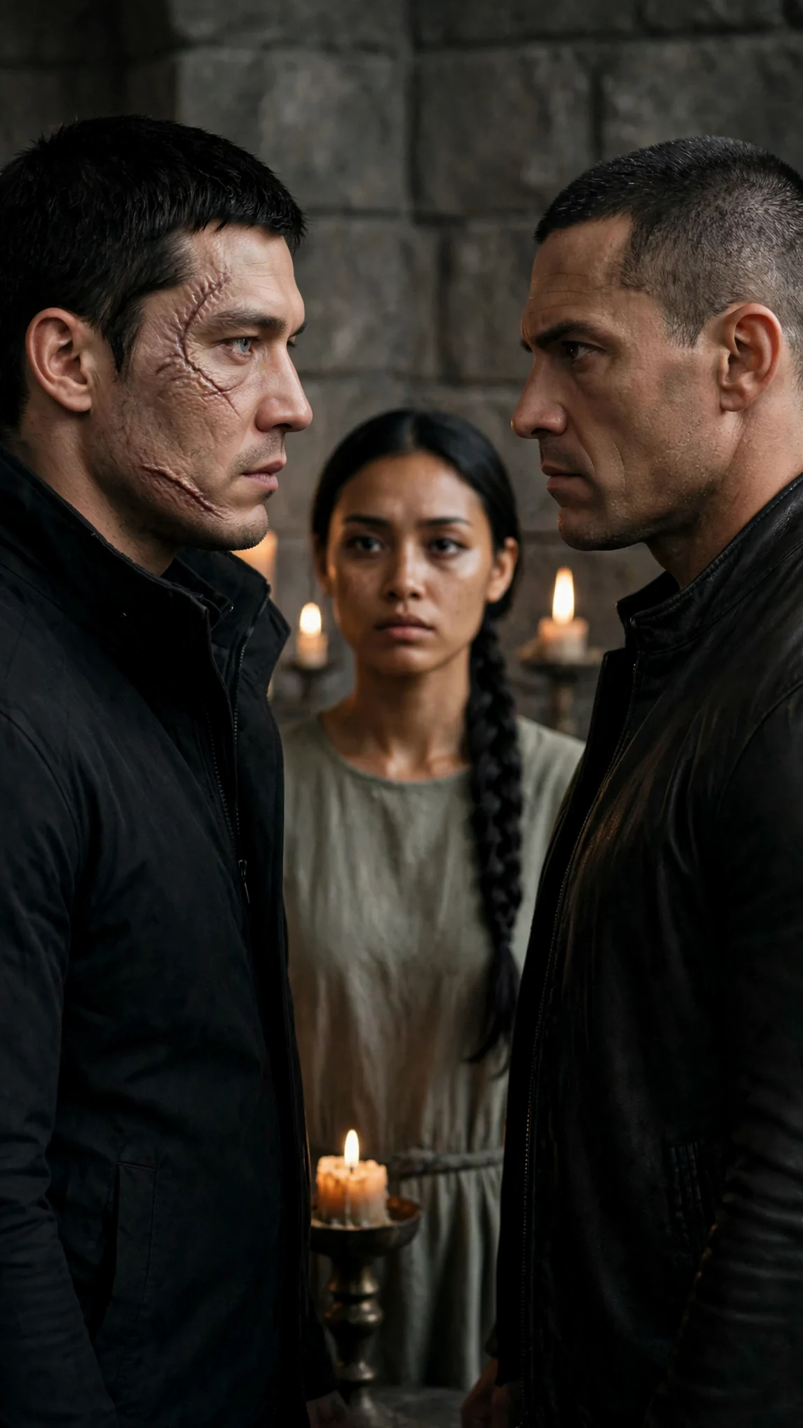 The Alpha's cold threat silences the laughing Beta in the stone hall.