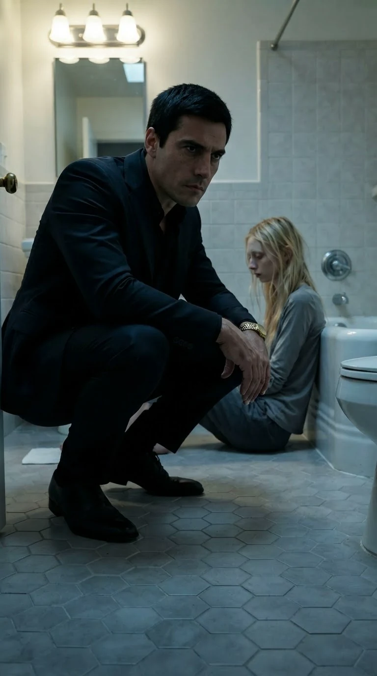Dorian sits back on his heel, jaw working, staring at her.