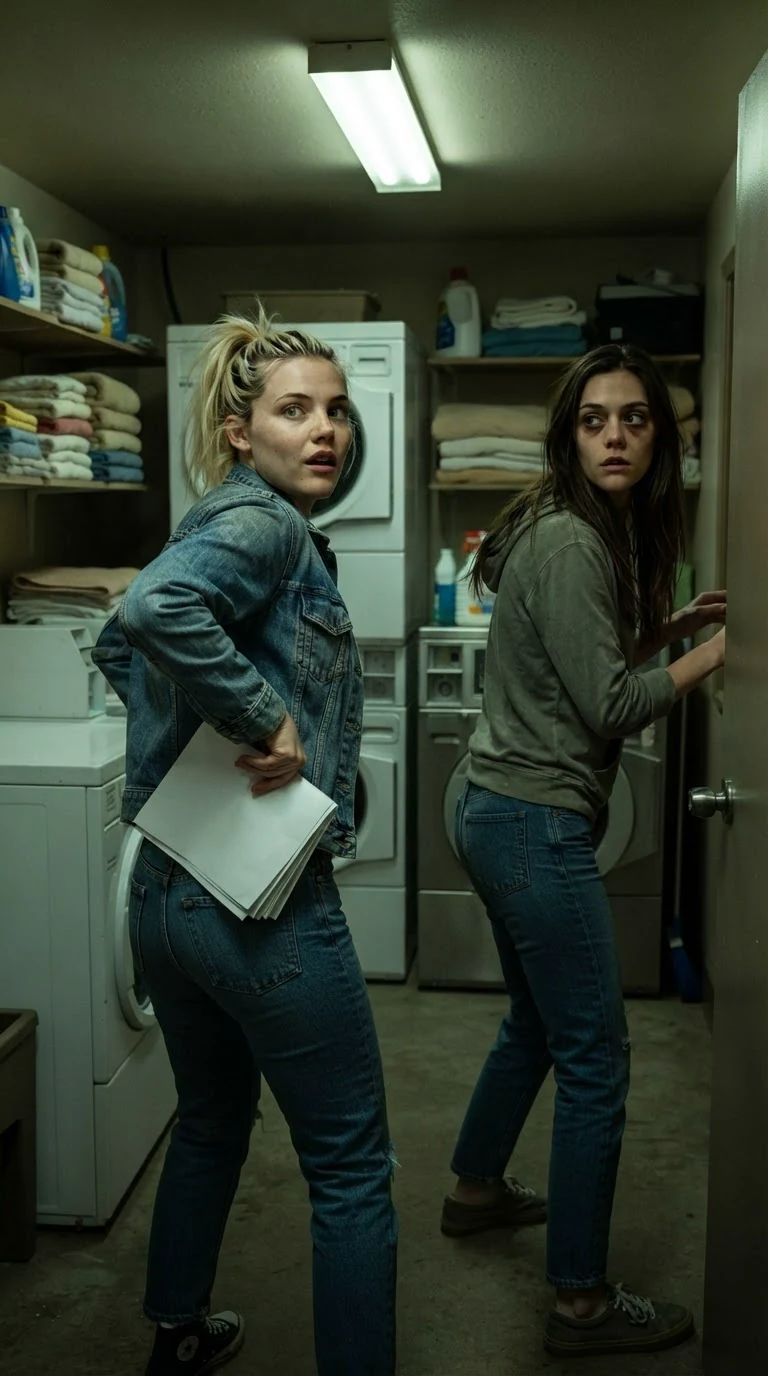 Kiki shoves the folder down her jeans as Curt yells.