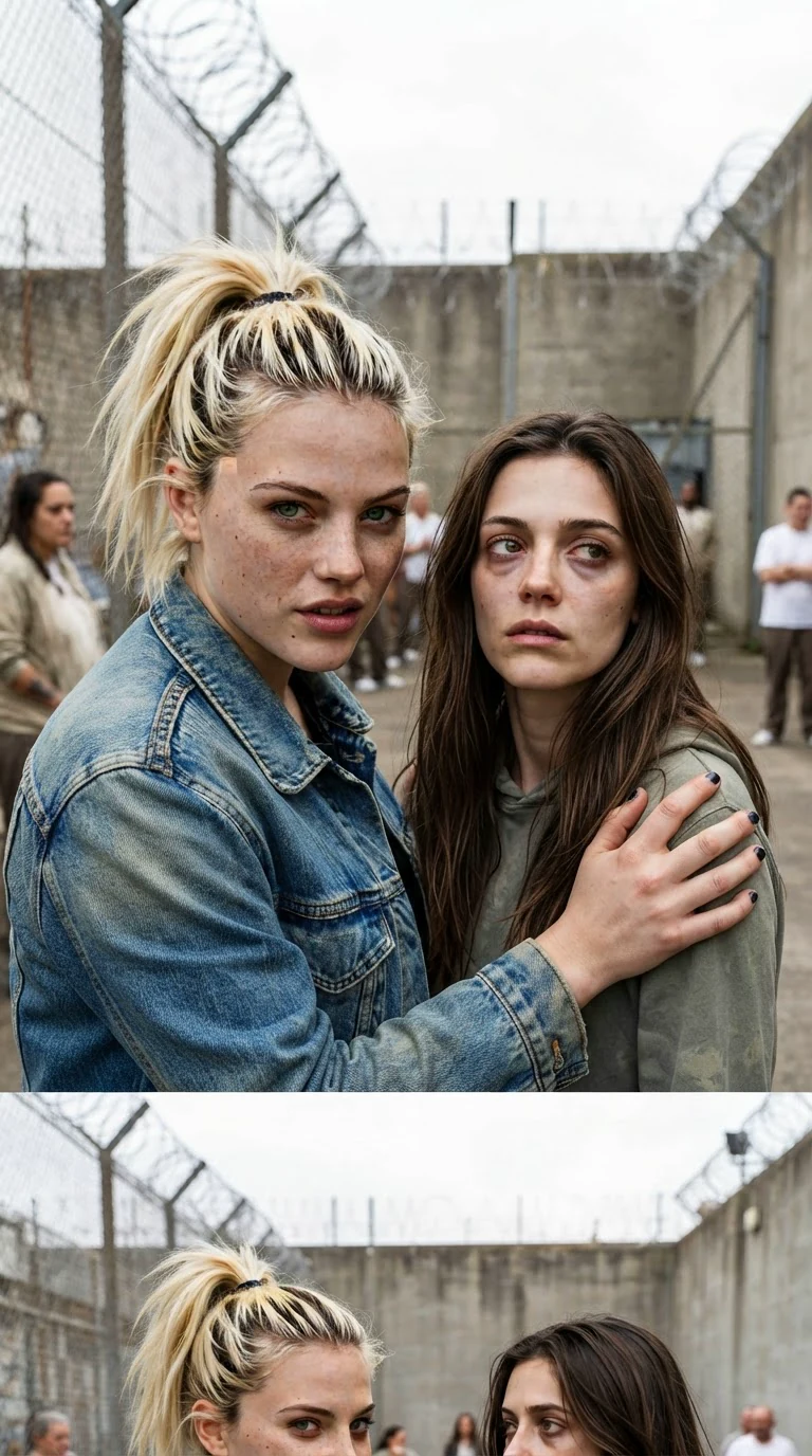 Kiki grips Romy's shoulder and gives her a fierce look.