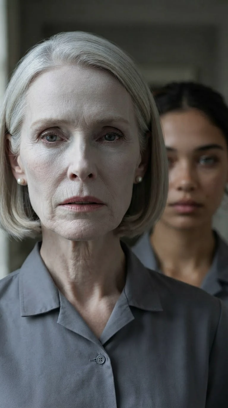 Serena's face goes pale under her powder as Rosamund watches her calmly.