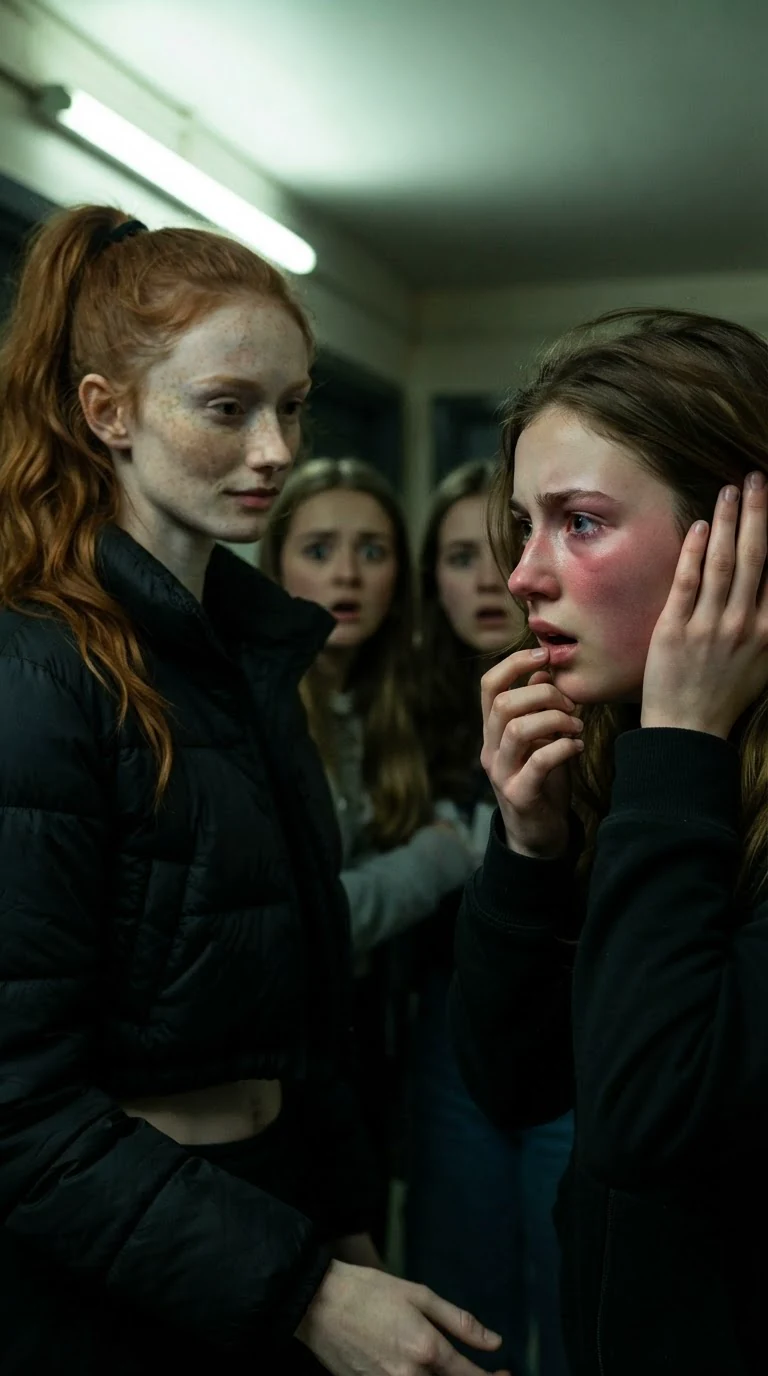 Piper slaps Marnie hard across the face in the guesthouse corridor.