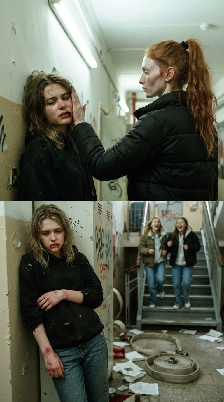 Piper pats Marnie's sore cheek before walking away with her laughing friends.