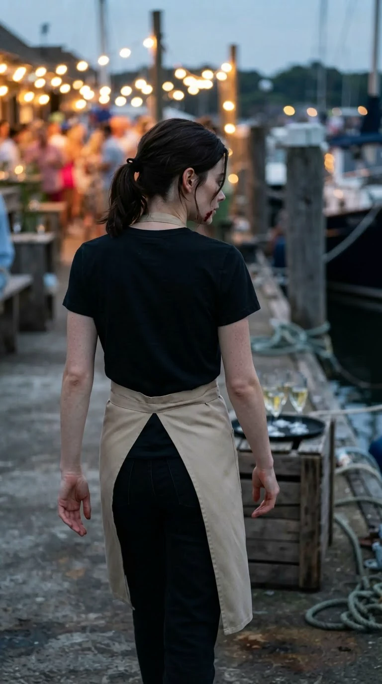 Renata walks away from the party with her back straight.