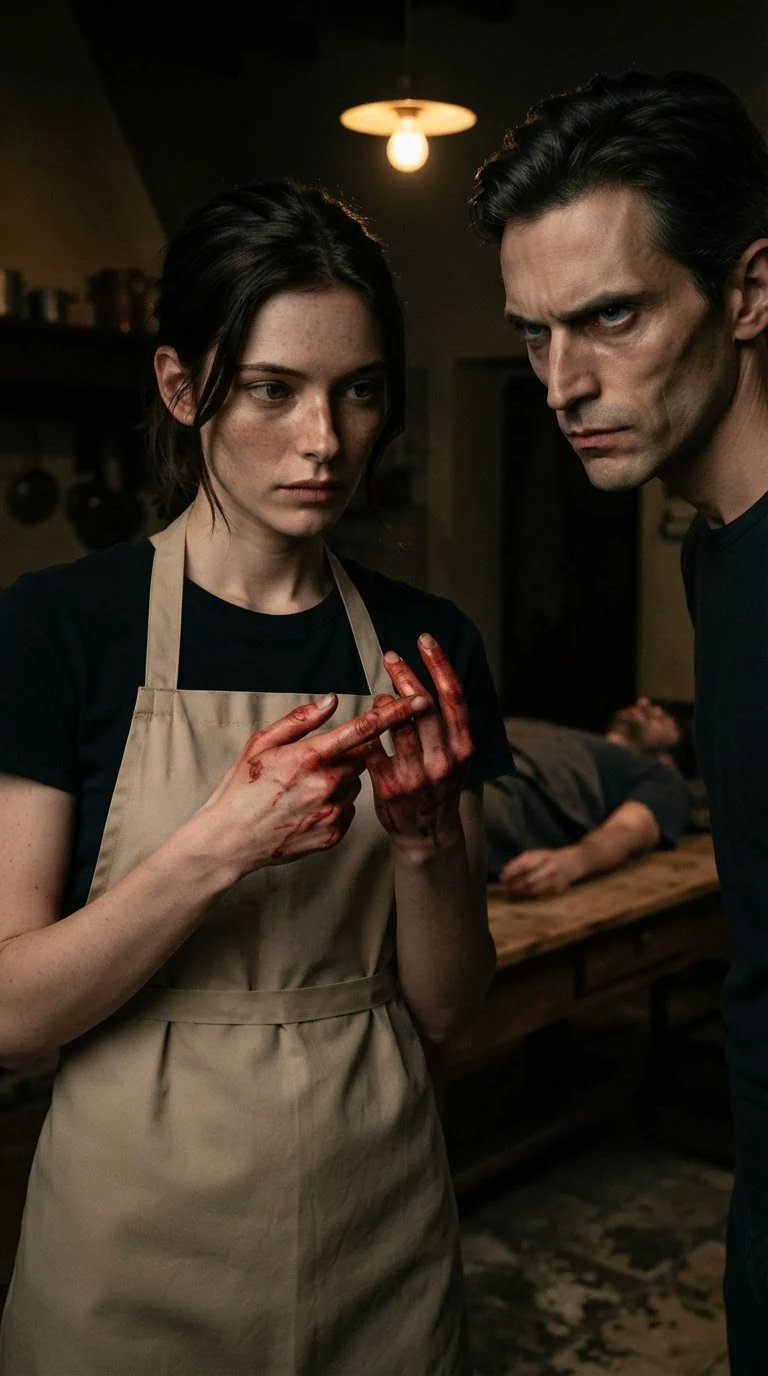 Renata lists her rules with hard eyes as Saverio’s expression darkens.